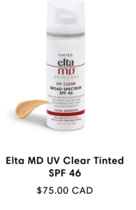 elta UV clear tinted SPF for pigmentation